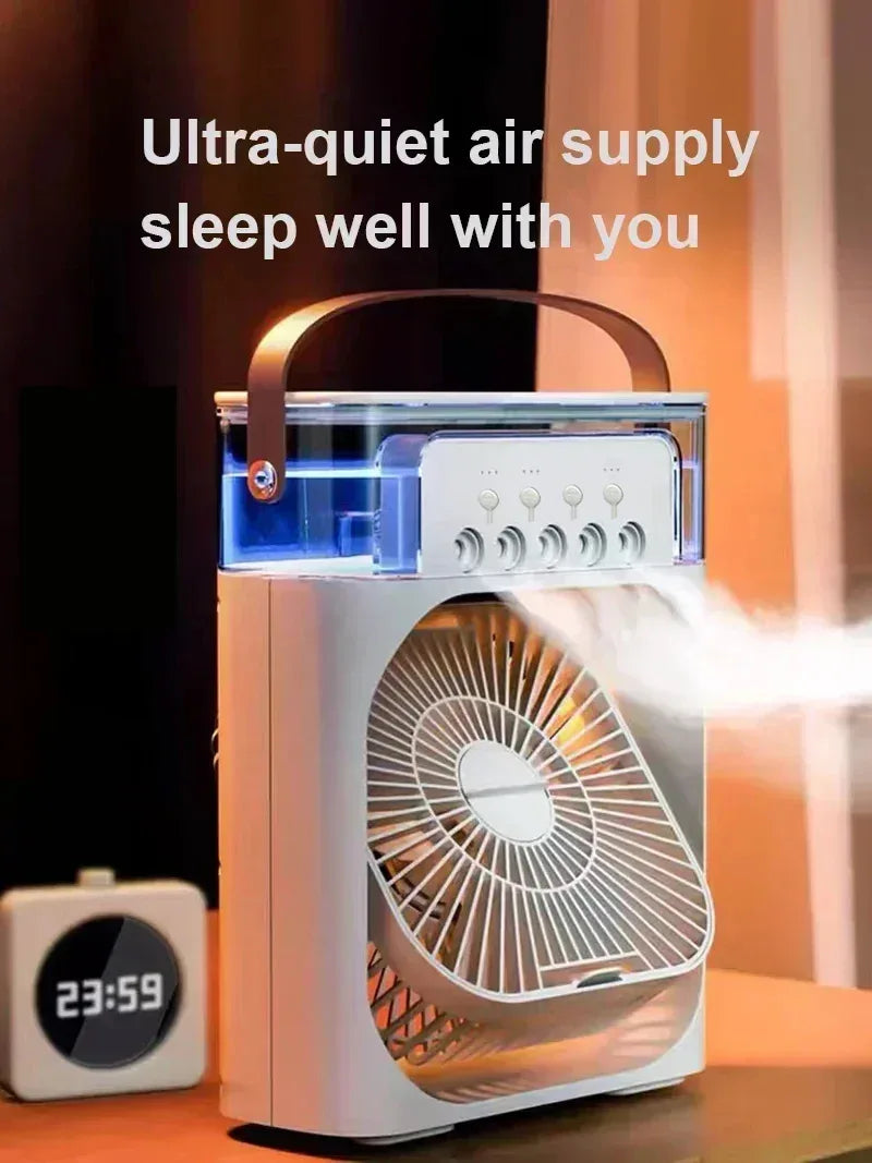 3‑in‑1 Portable Air Cooler & LED Night Light - SteadyBuy