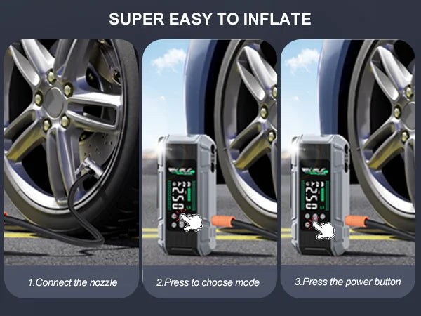 8000A Car Jump Starter with Air Compressor & Power Bank