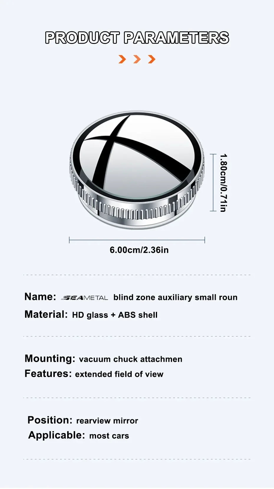 360° Blind Spot Mirrors with Suction – 2-Pack - SteadyBuy