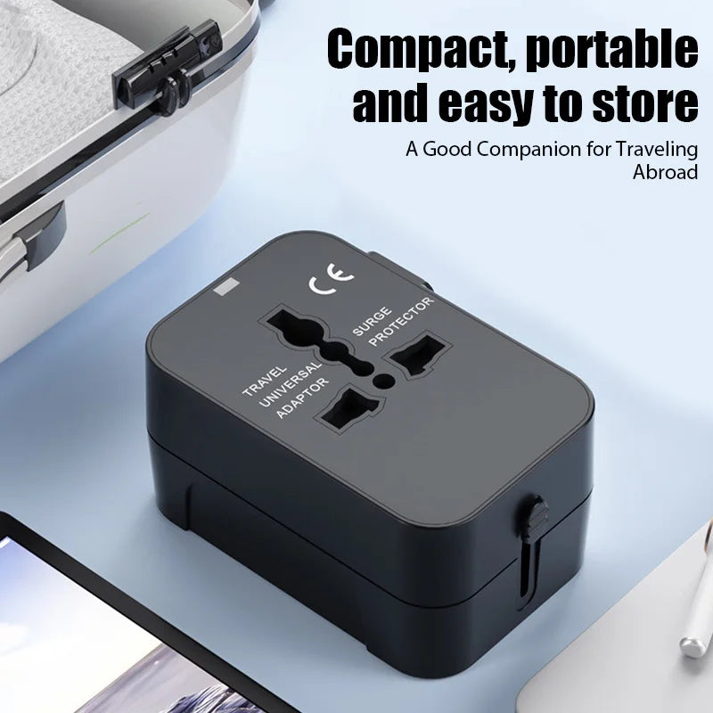 Universal Travel Adapter with Dual USB Ports