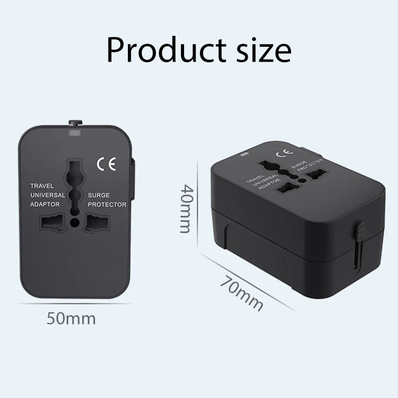 Universal Travel Adapter with Dual USB Ports