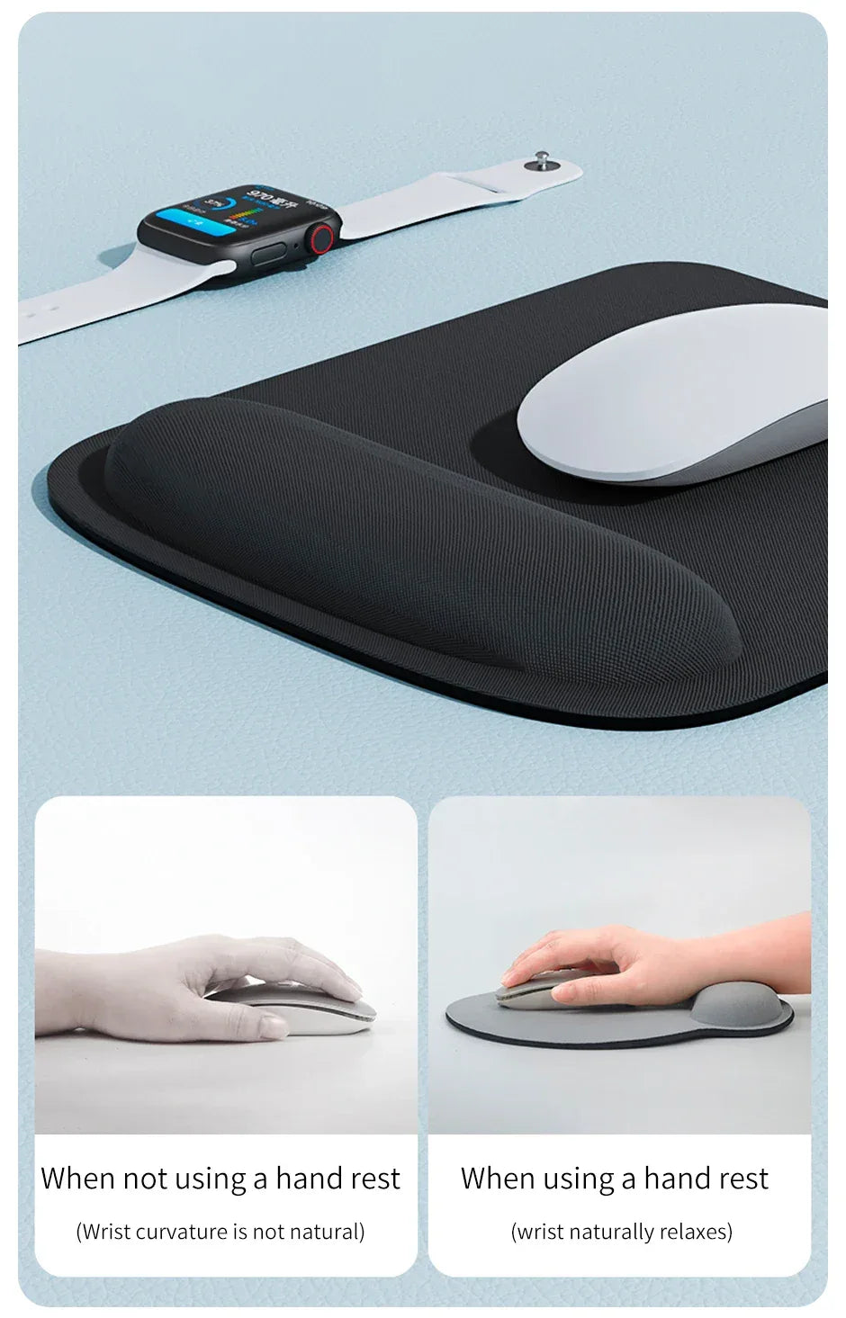 Colourful Ergonomic Wrist Rest Mouse Pad - SteadyBuy