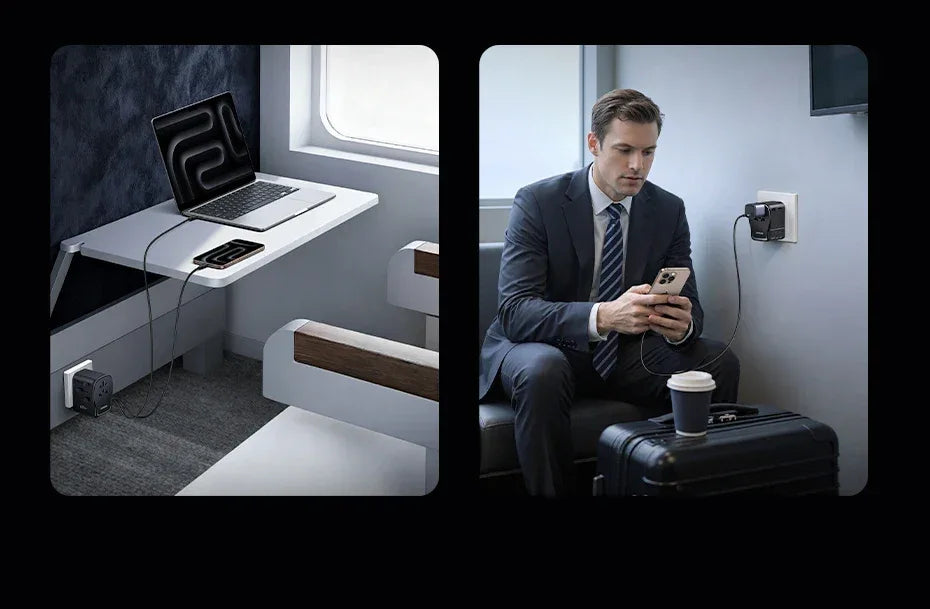 UGREEN 65W GaN Universal Travel Adapter & Charger - SteadyBuy