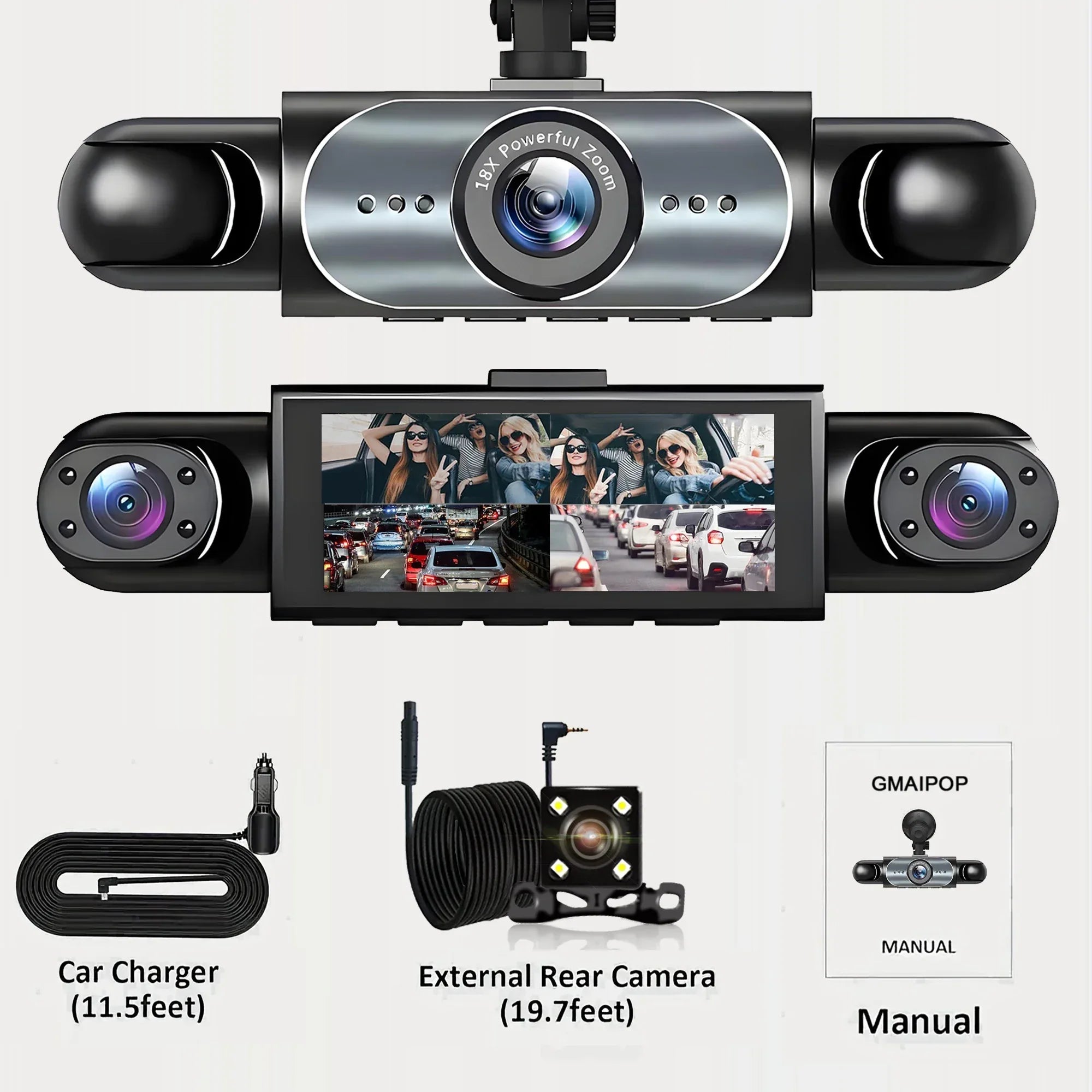 4-Channel 360° Dash Cam with Parking Monitor - SteadyBuy
