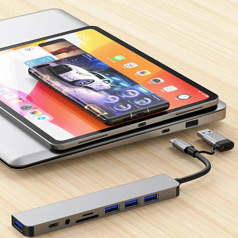 8‑in‑2 USB‑C Hub Docking Station - SteadyBuy
