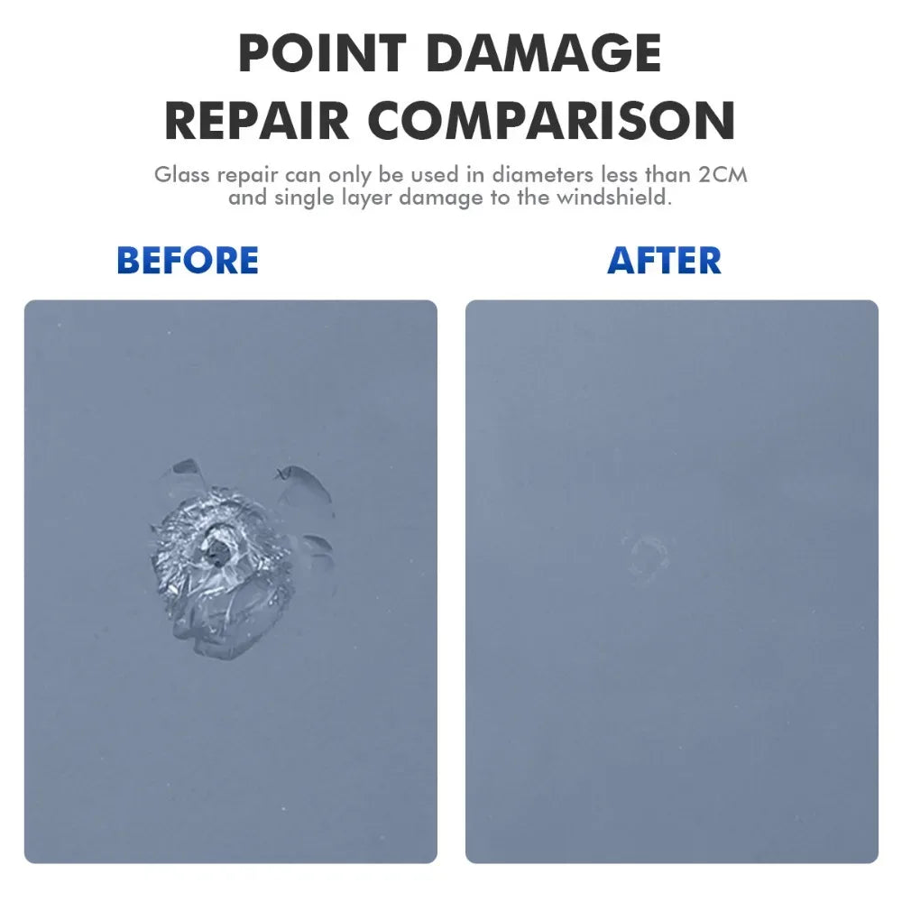 Windshield Glass Crack Repair Kit – No UV Needed - SteadyBuy