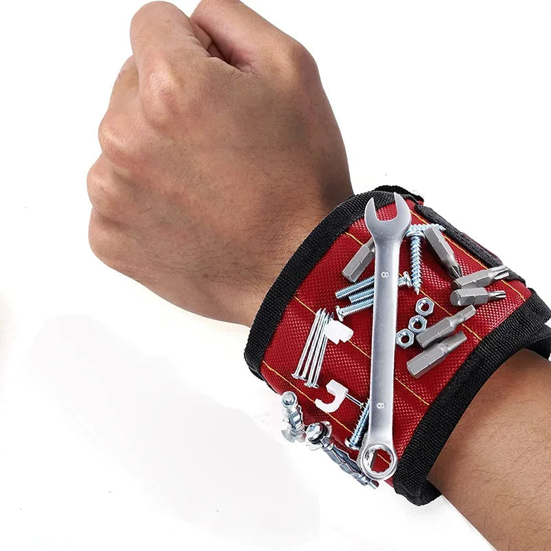 Magnetic Wristband Tool Holder with 5×15 Strong Magnets - SteadyBuy