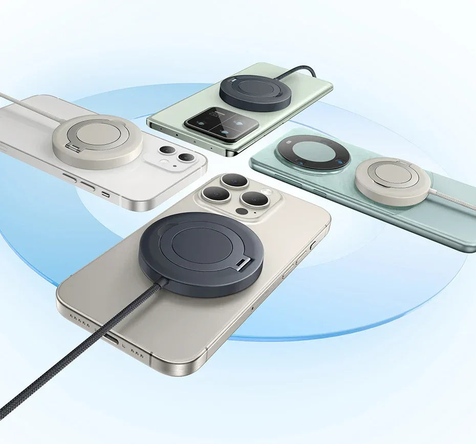 Baseus 15W Qi2 Magnetic Wireless Charger with Stand - SteadyBuy