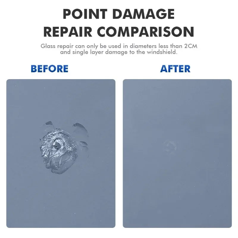 Windshield Glass Crack Repair Kit – No UV Needed - SteadyBuy
