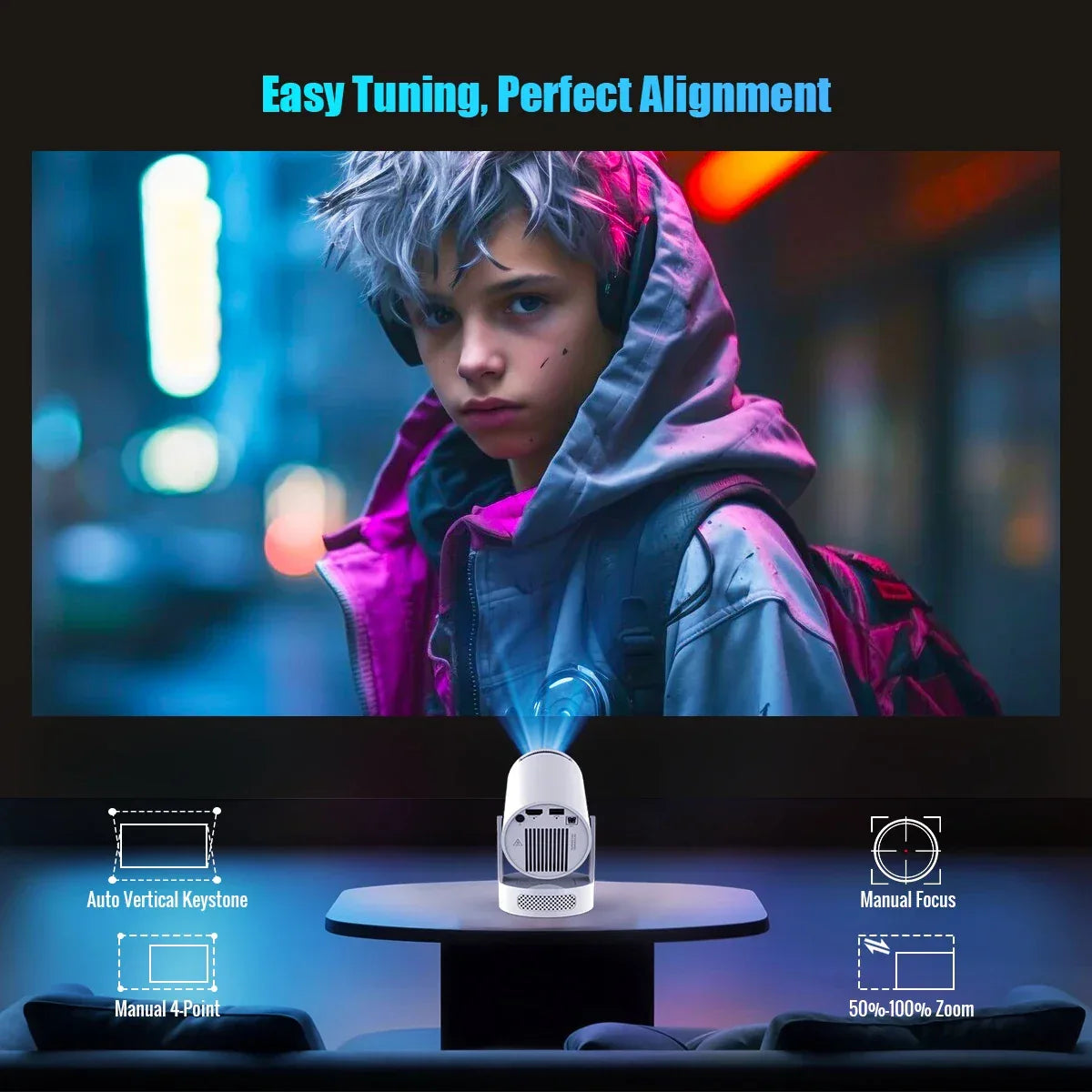 Magcubic HY300 Pro 8K Android Portable Projector - SteadyBuy