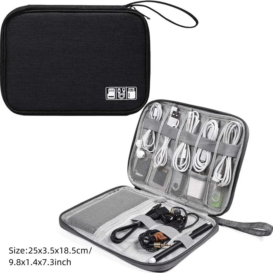 Travel Cable Winder & Tech Organiser Box - SteadyBuy