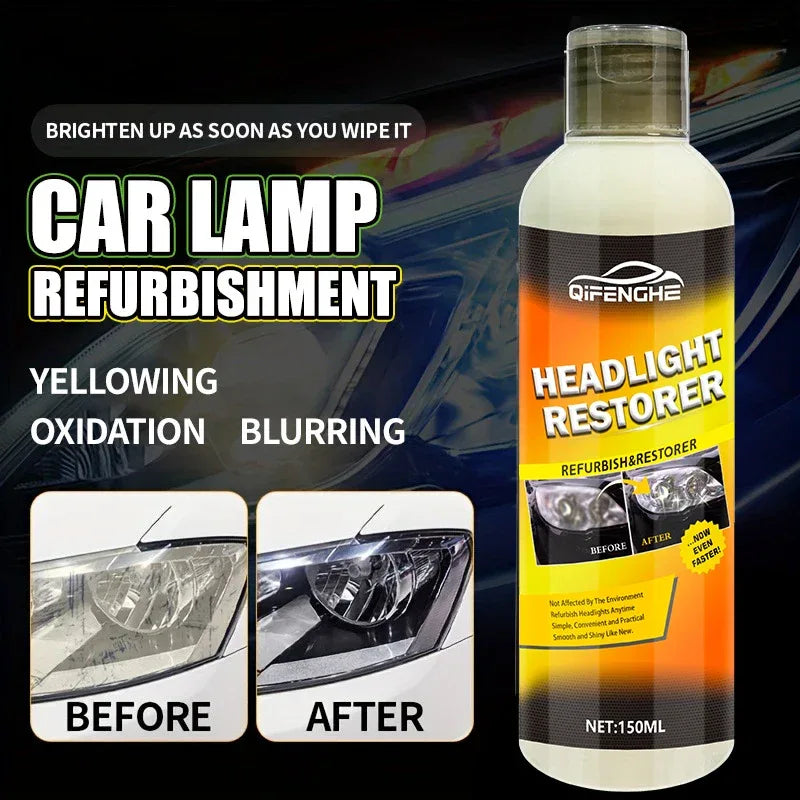 Car Headlight Restoration Cream 150ml Kit - SteadyBuy