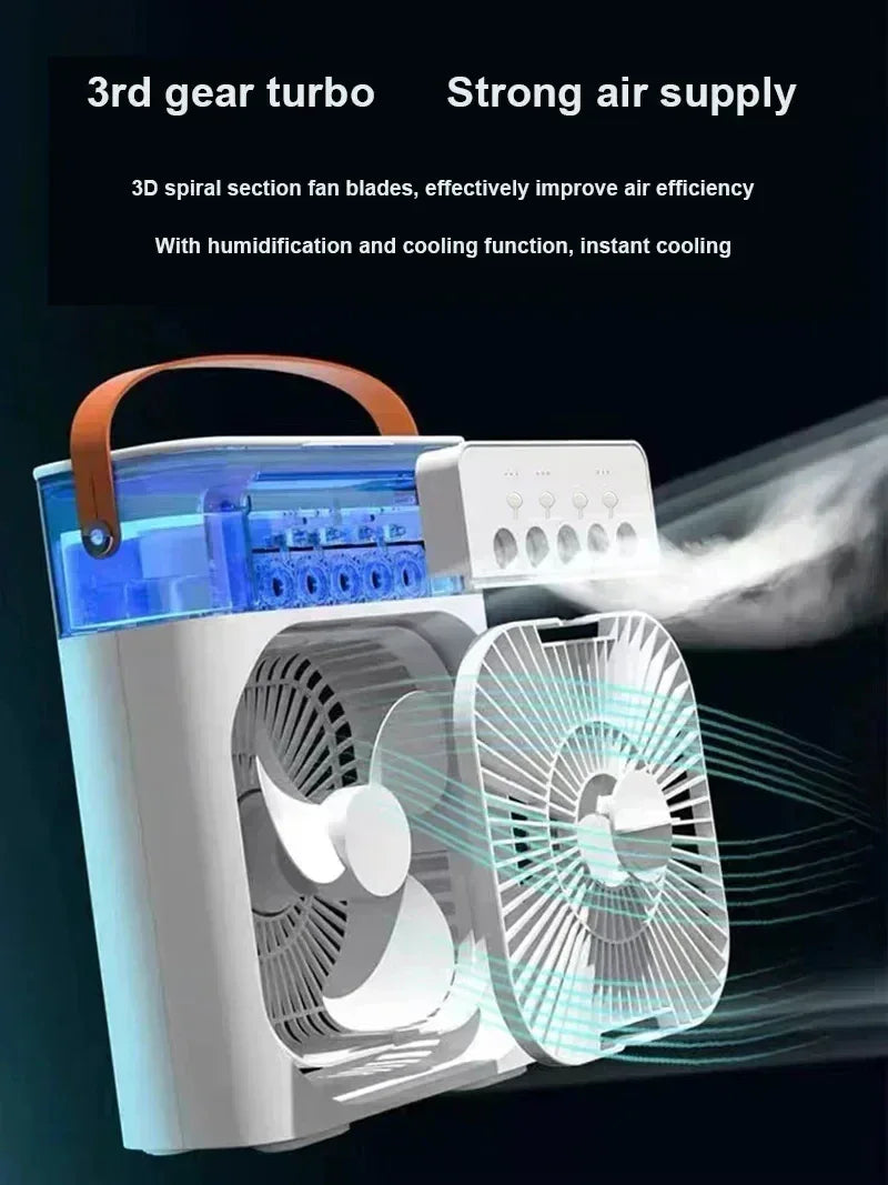 3‑in‑1 Portable Air Cooler & LED Night Light - SteadyBuy