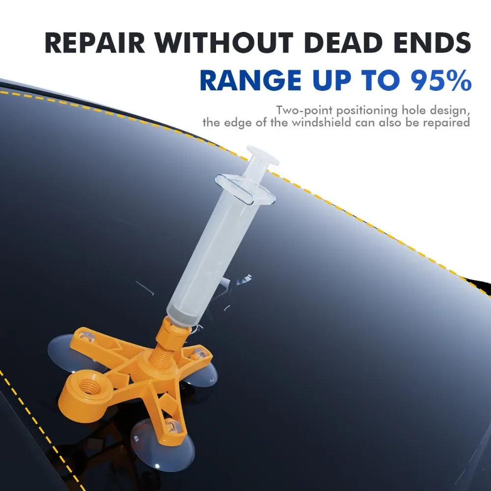 Windshield Glass Crack Repair Kit – No UV Needed - SteadyBuy