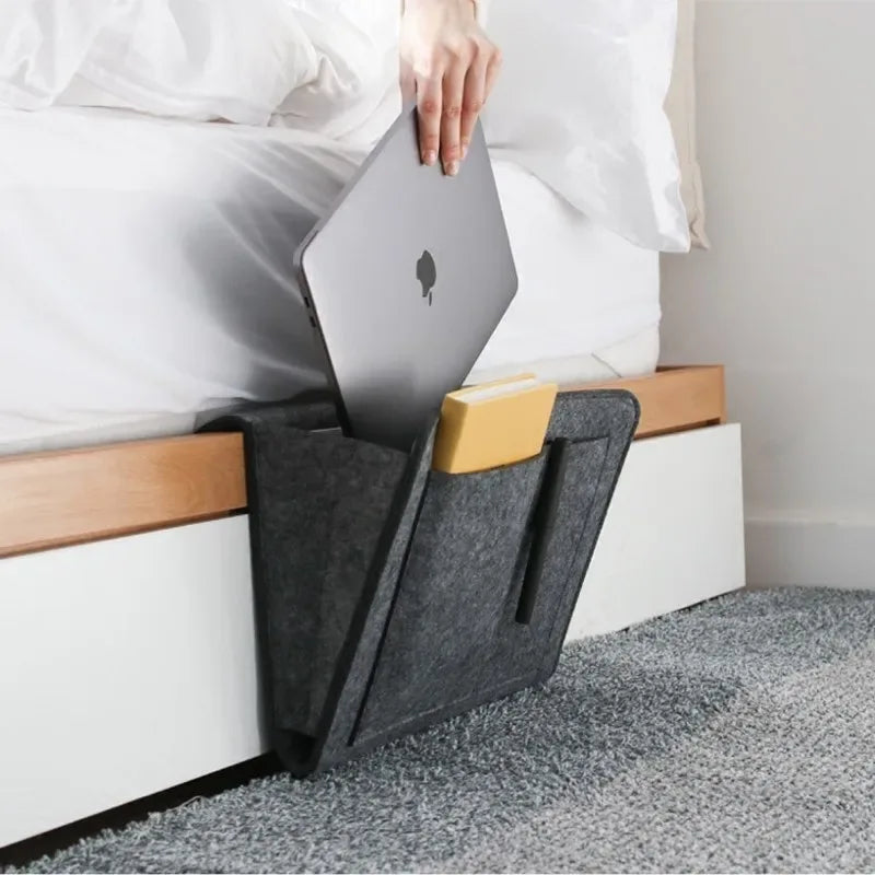 Felt Bedside Storage Caddy – Grey - SteadyBuy