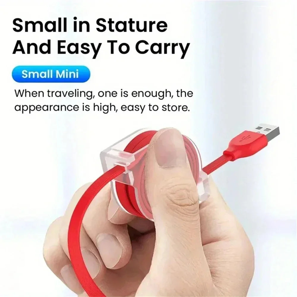 3-in-1 Retractable Fast Charging USB Cable (1m) - SteadyBuy