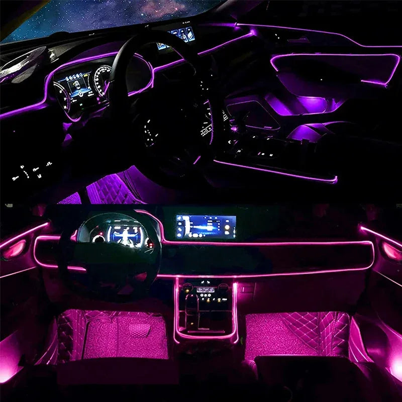 RGB EL Interior Car Ambient Neon Light Strip - SteadyBuy