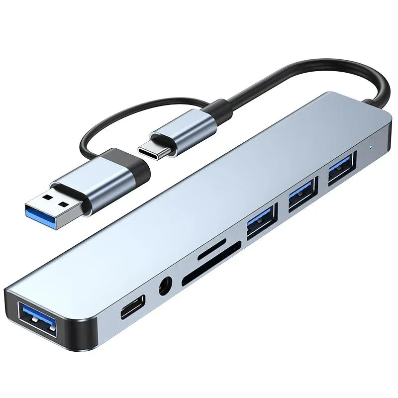 8‑in‑2 USB‑C Hub Docking Station - SteadyBuy