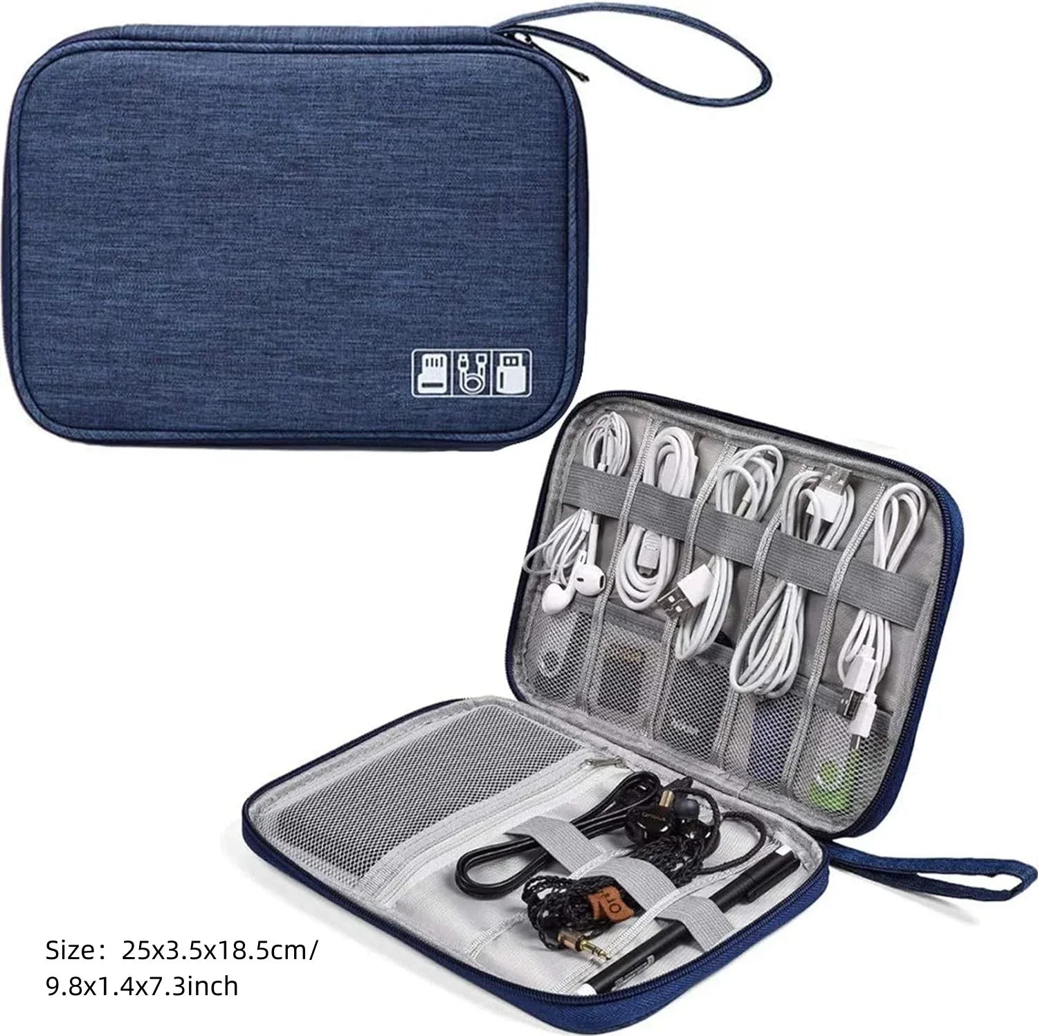 Travel Cable Winder & Tech Organiser Box - SteadyBuy