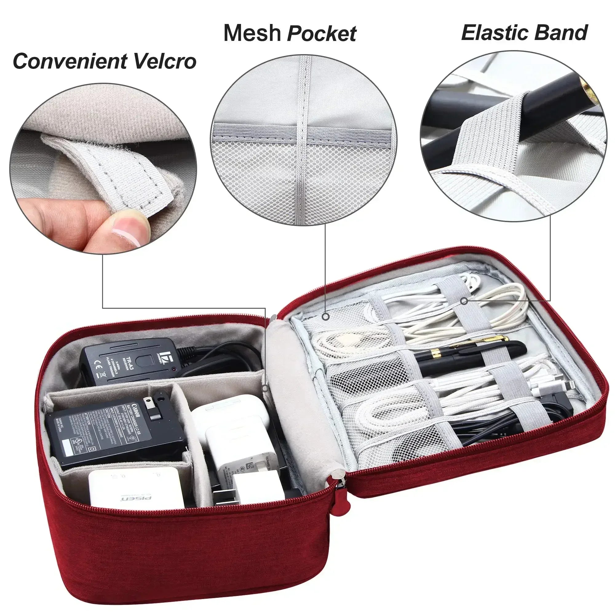 Travel Cable Winder & Tech Organiser Box - SteadyBuy