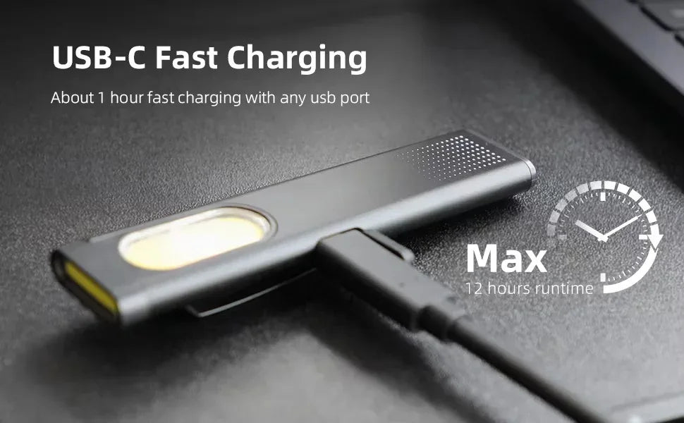 LED Keychain Flashlight 600Lm USB-C Rechargeable - SteadyBuy