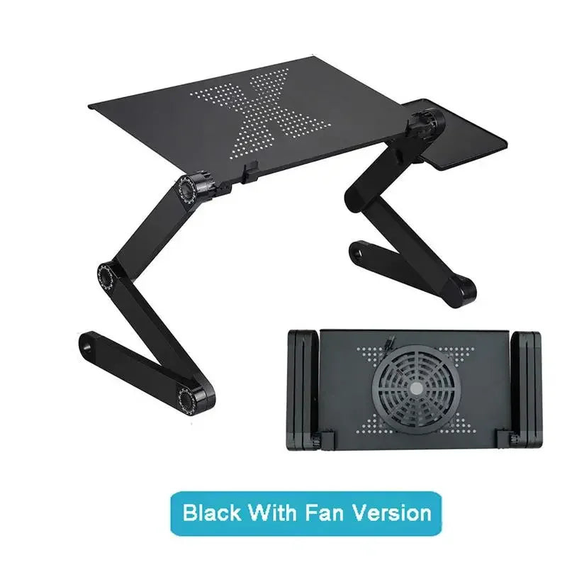 Adjustable Aluminium Laptop Bed Desk with Mouse Pad - SteadyBuy