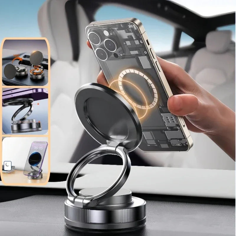 Magnetic Car Phone Mount with 360° Foldable Arm - SteadyBuy