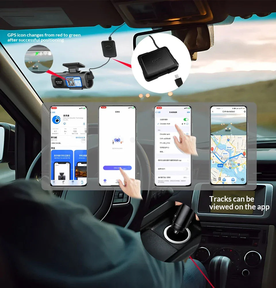 4K Dash Cam with Wi‑Fi, GPS & 24/7 Parking Mode - SteadyBuy