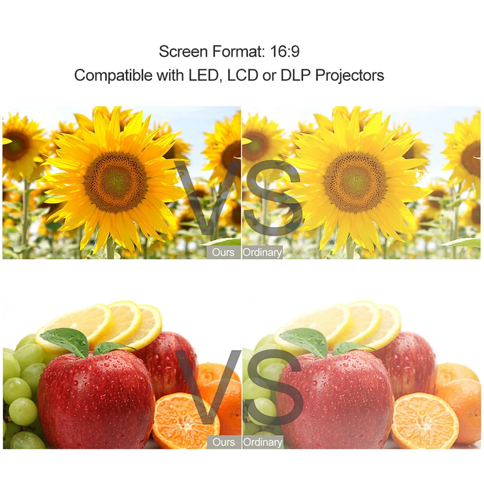 Portable Projector Screen Curtain – 70" Anti-Light - SteadyBuy