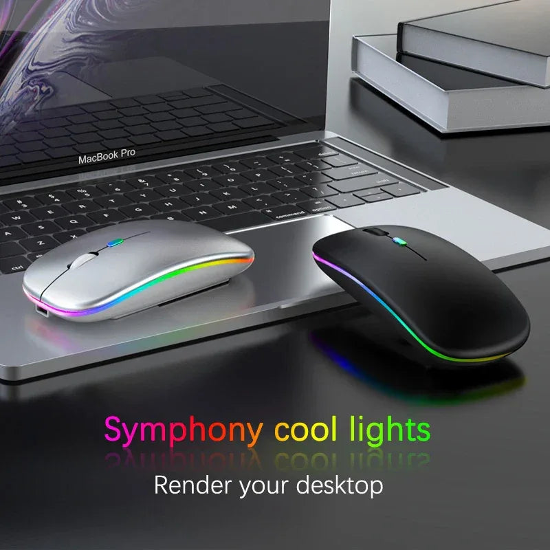 Rechargeable Bluetooth Wireless RGB Mouse 1600DPI - SteadyBuy
