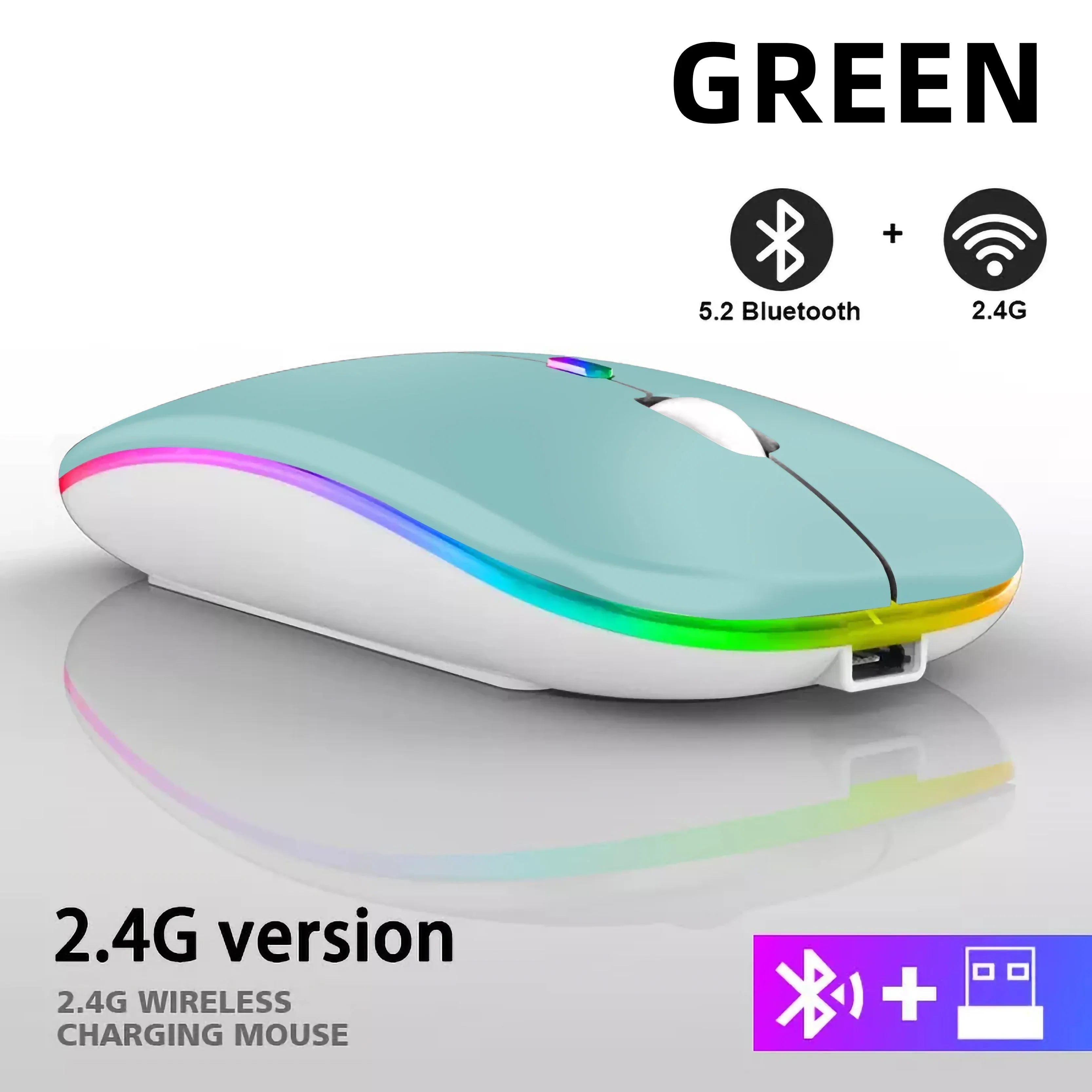 Rechargeable Bluetooth Wireless RGB Mouse 1600DPI - SteadyBuy