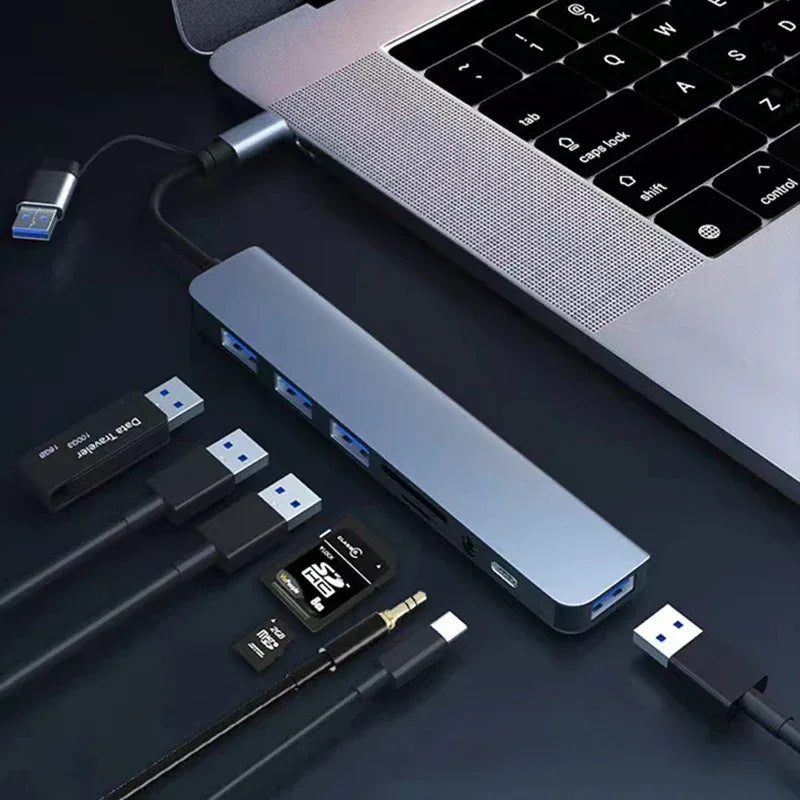 8‑in‑2 USB‑C Hub Docking Station - SteadyBuy