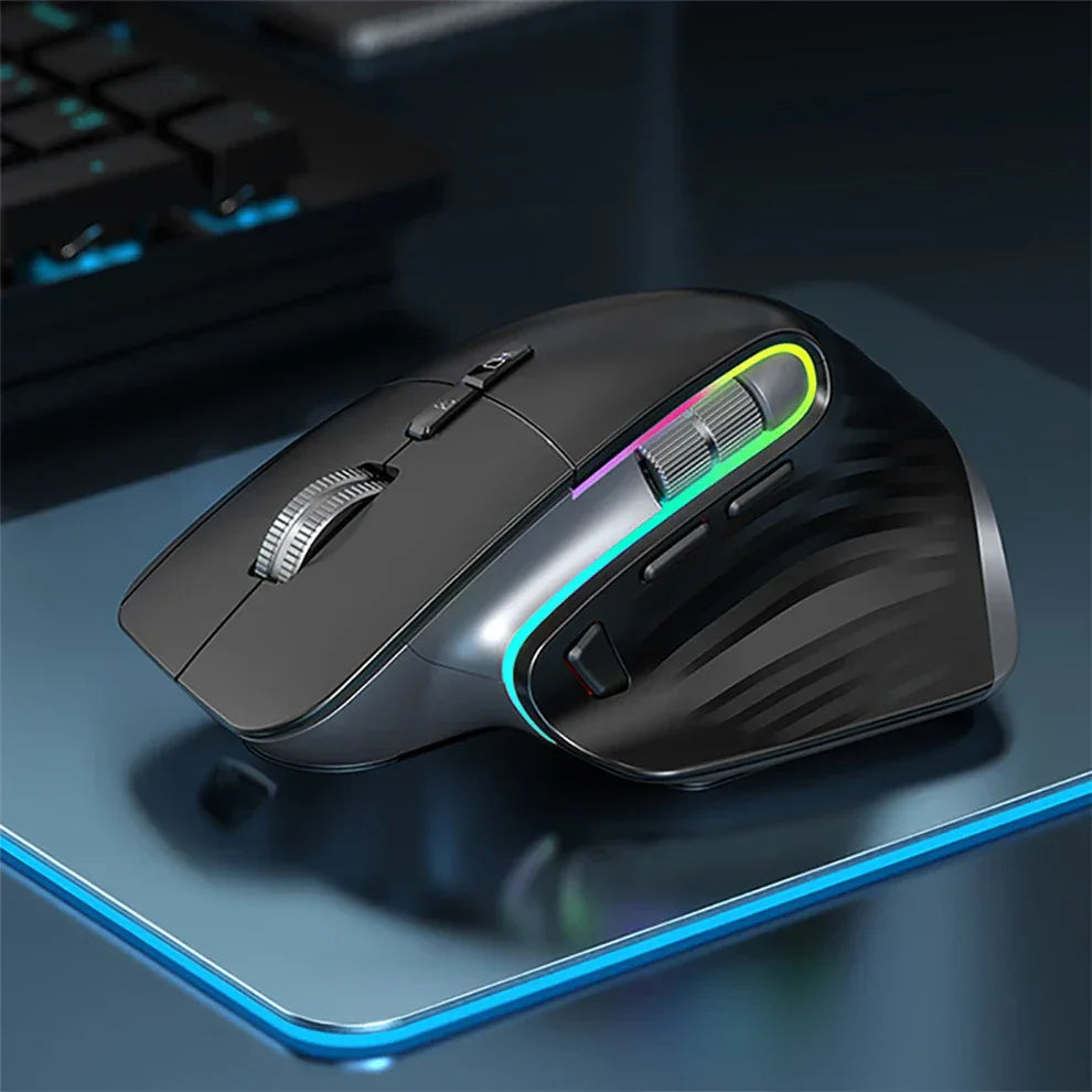 Multi‑Device Wireless Bluetooth Mouse 2.4G – Ergonomic Right‑Hand - SteadyBuy