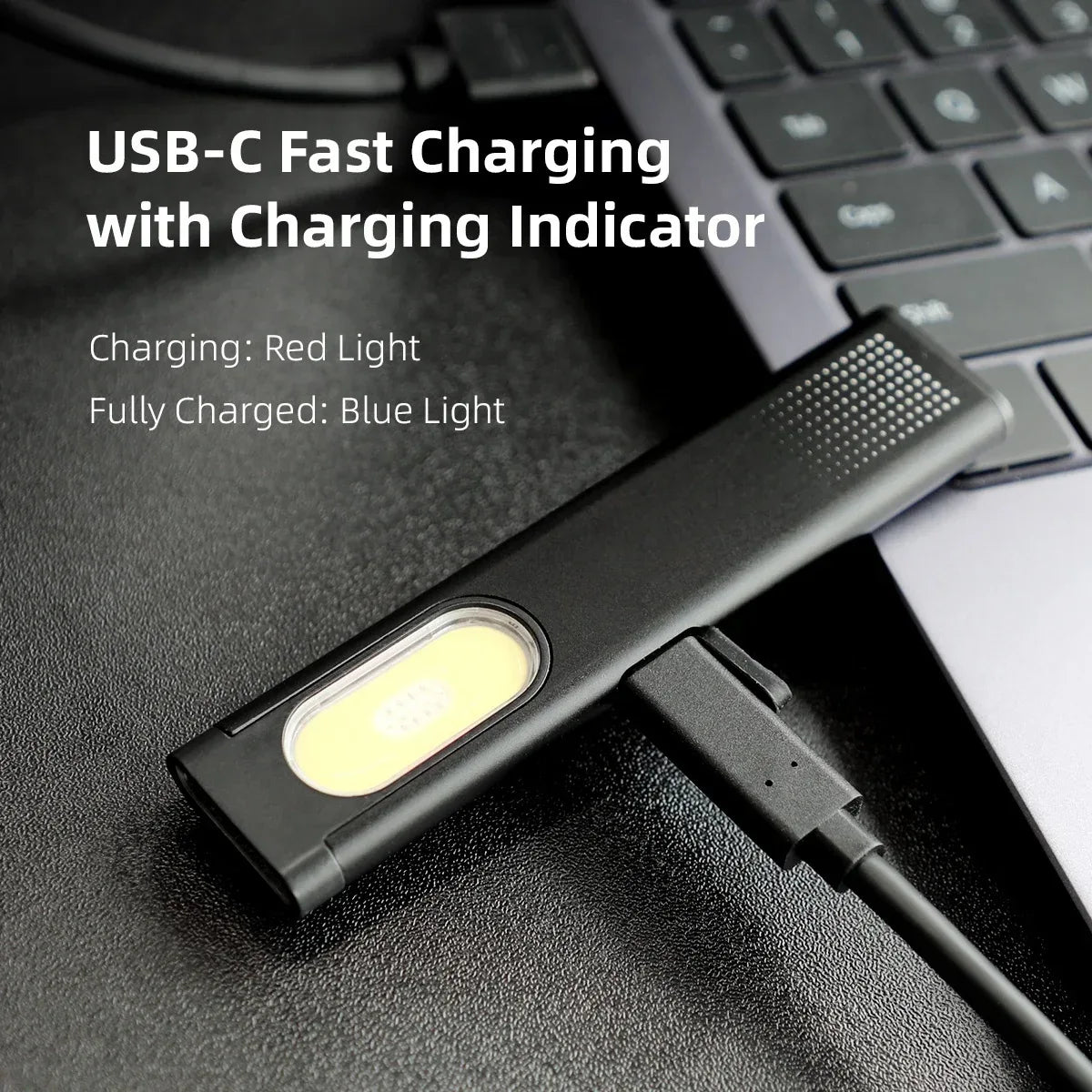 LED Keychain Flashlight 600Lm USB-C Rechargeable - SteadyBuy