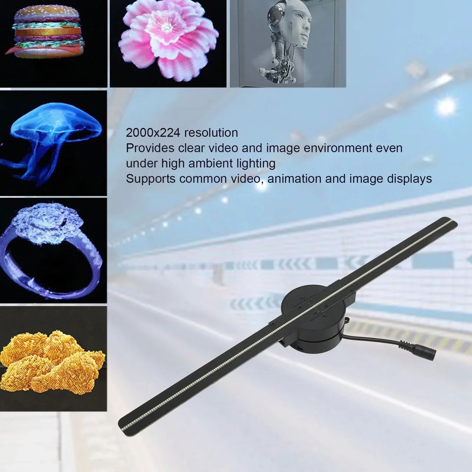 16.5" WiFi 3D Hologram Advertising Fan Projector - SteadyBuy