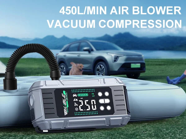 8000A Car Jump Starter with Air Compressor & Power Bank