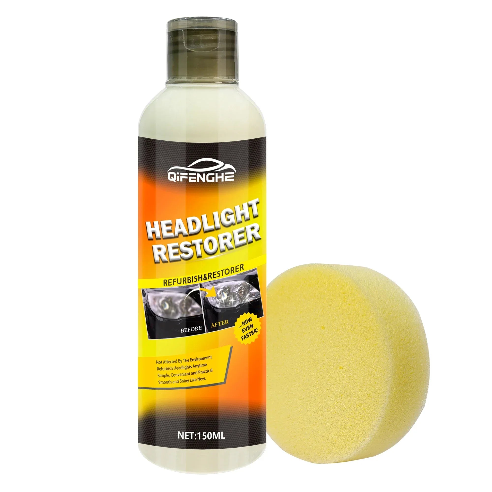 Car Headlight Restoration Cream 150ml Kit - SteadyBuy