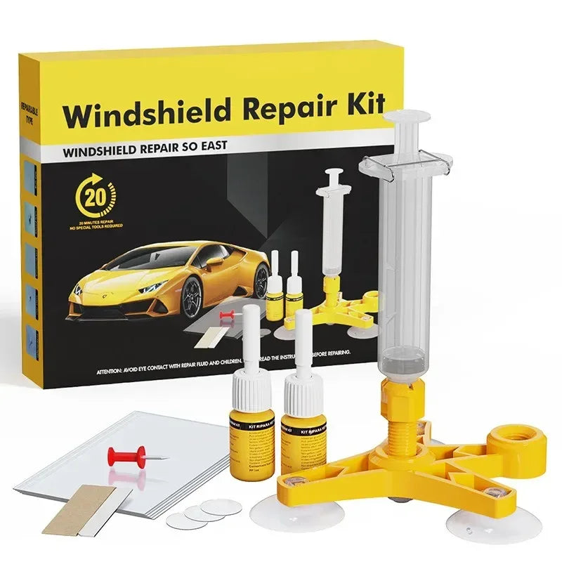 Windshield Glass Crack Repair Kit – No UV Needed - SteadyBuy