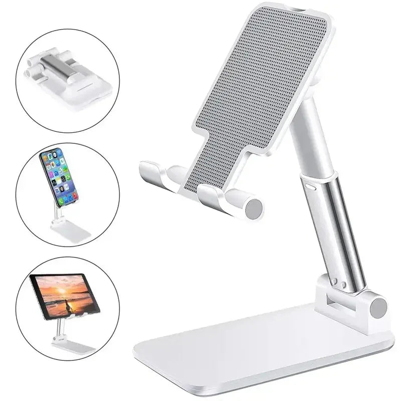 Adjustable Desk Phone & Tablet Stand – Black - SteadyBuy