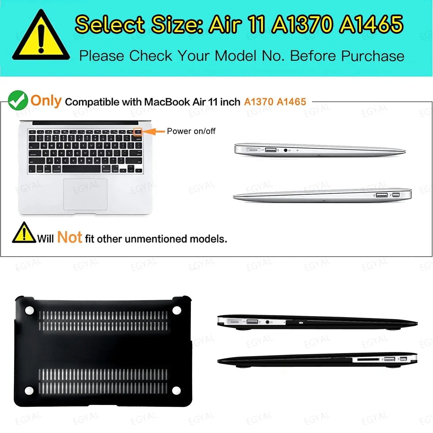 Matte Hard Case for MacBook Air & Pro 13–16" - SteadyBuy