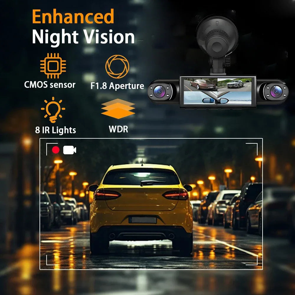 4-Channel 360° Dash Cam with Parking Monitor - SteadyBuy