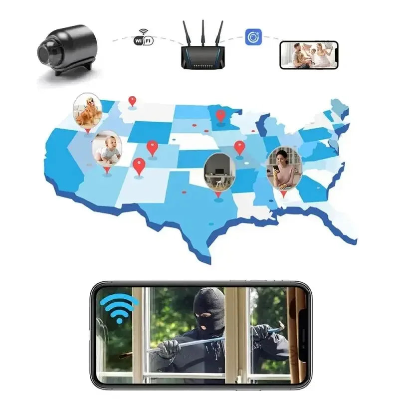 X5 1080p Mini WiFi Security Camera & Baby Monitor - SteadyBuy