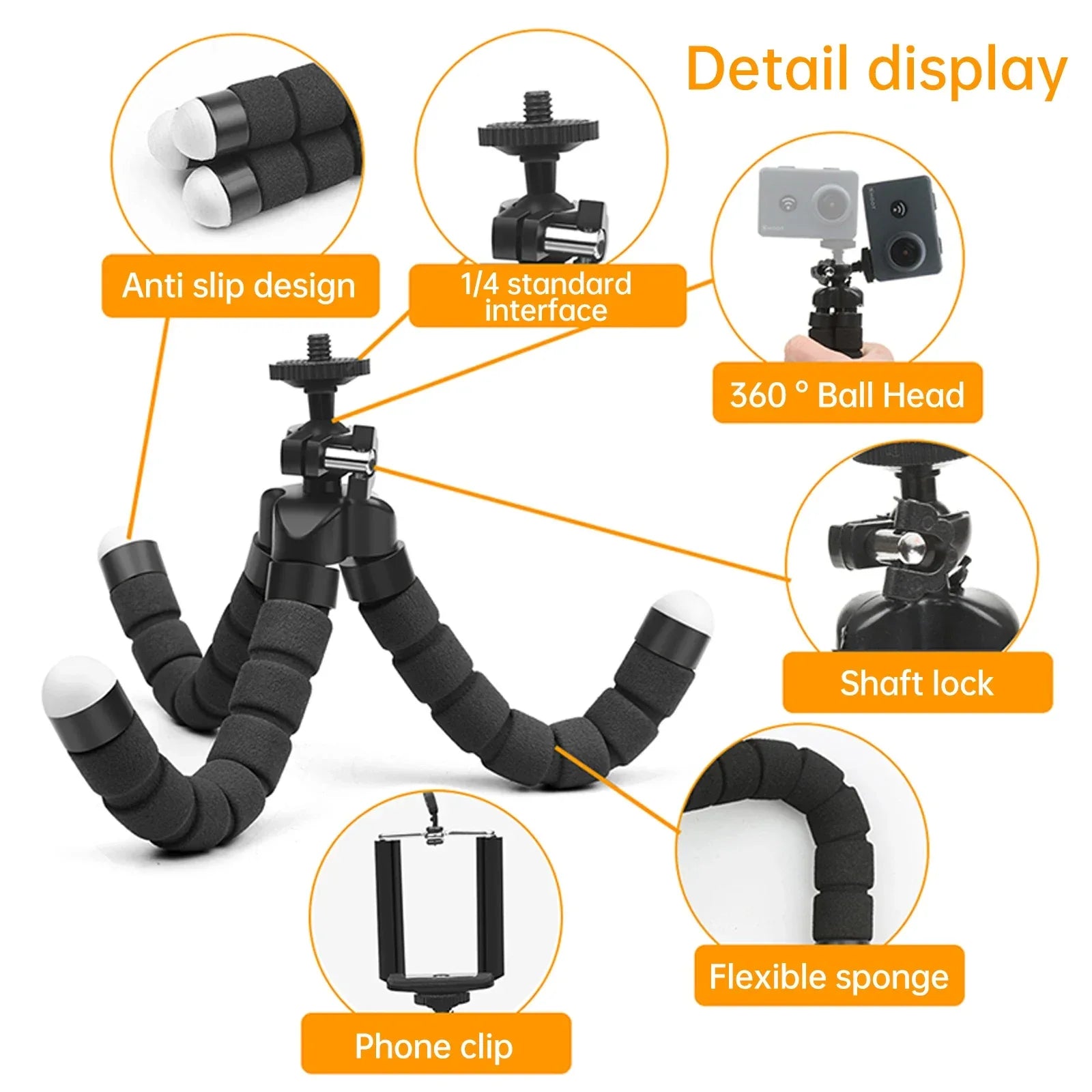 Flexible Octopus Tripod for Phone & Action Cameras - SteadyBuy