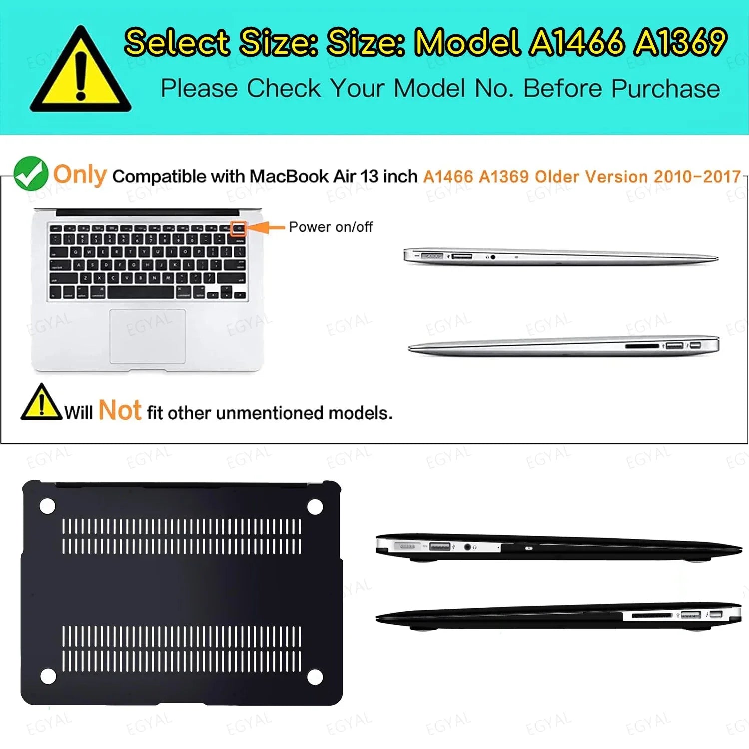 Matte Hard Case for MacBook Air & Pro 13–16" - SteadyBuy