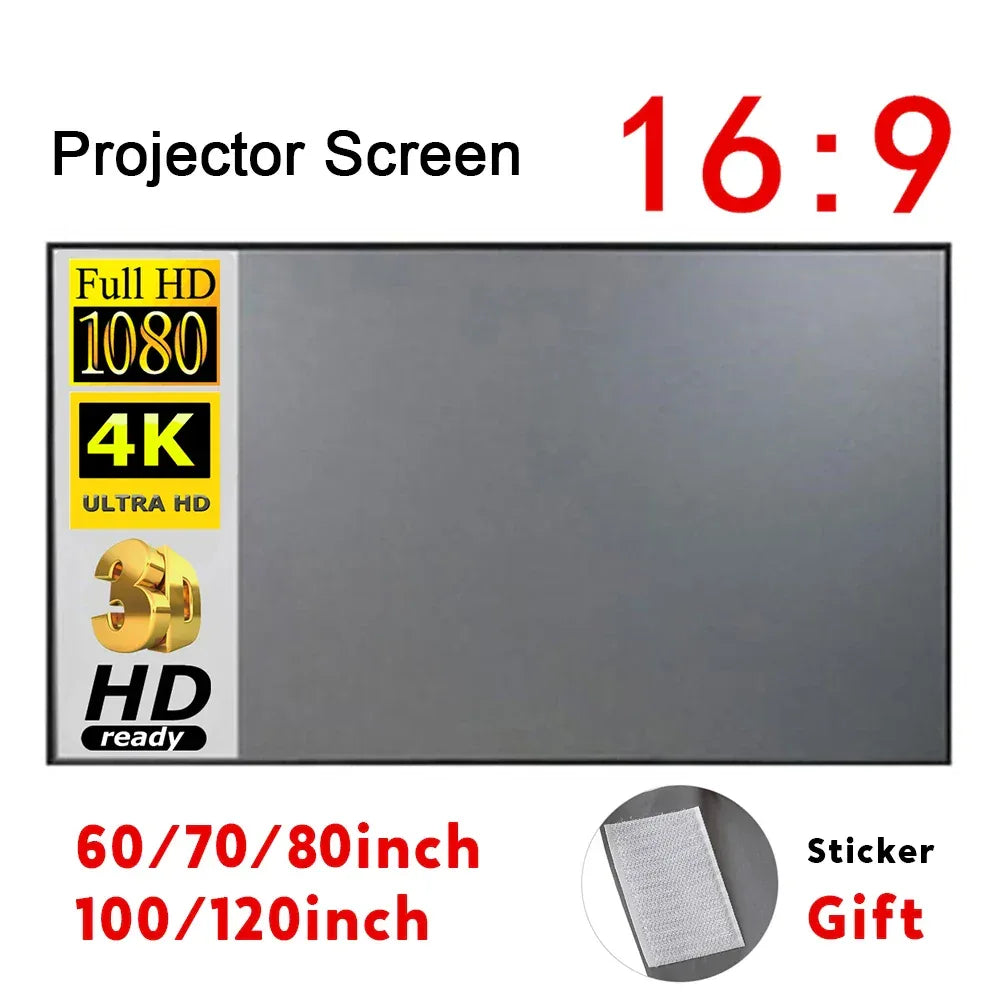 Portable Projector Screen Curtain – 70" Anti-Light - SteadyBuy