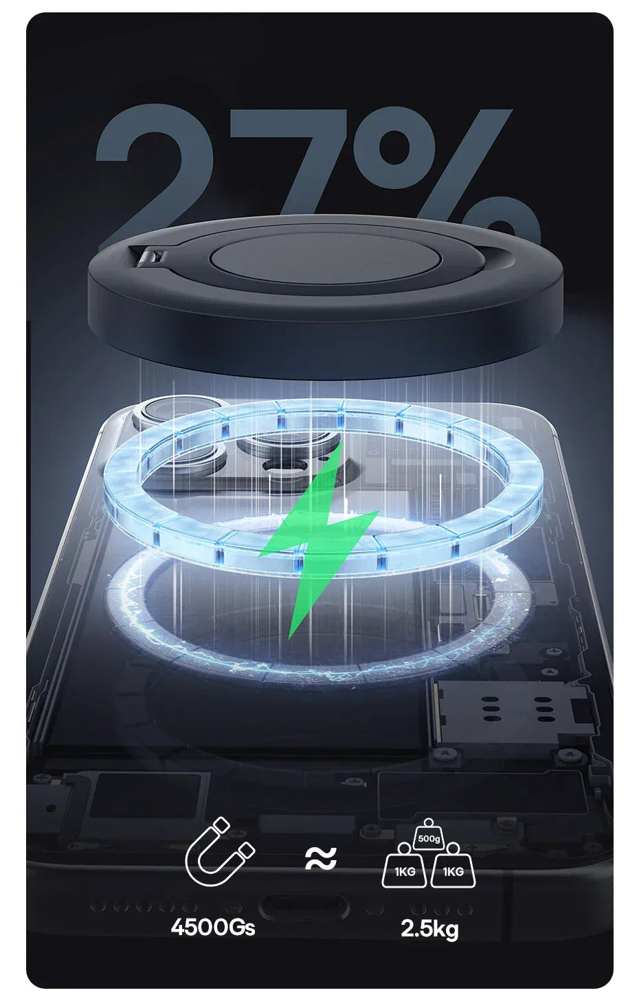 Baseus 15W Qi2 Magnetic Wireless Charger with Stand - SteadyBuy