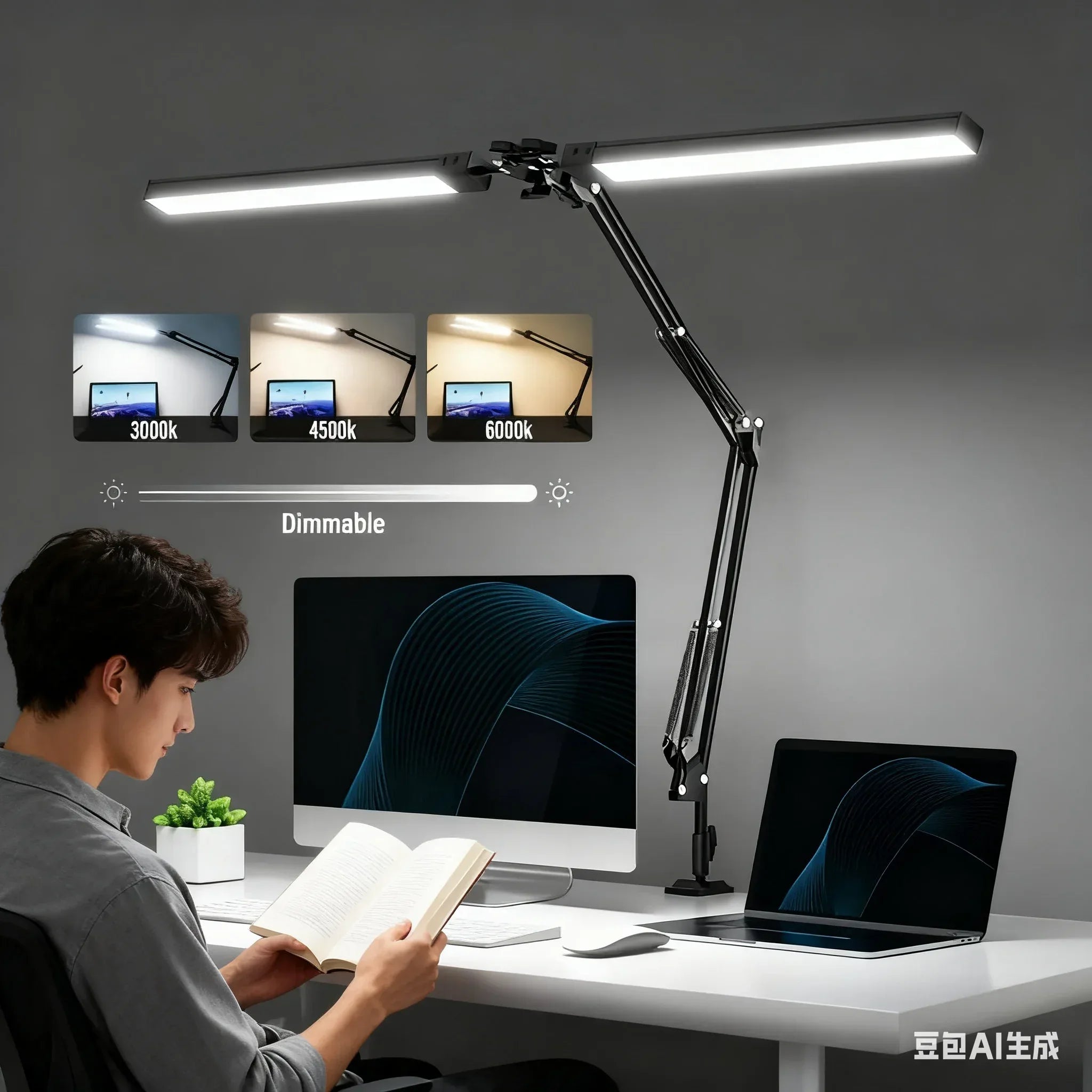 Clamp-On LED Desk Lamp with Adjustable Arm - SteadyBuy