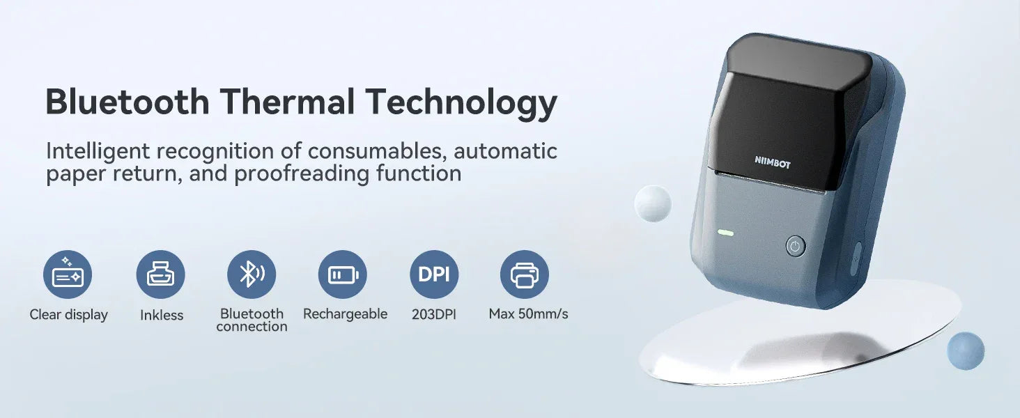 Niimbot B1 Bluetooth Thermal Label Printer (2") - SteadyBuy