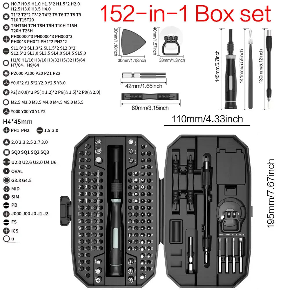 Precision Laptop & Electronics Screwdriver Kit (152‑in‑1) - SteadyBuy