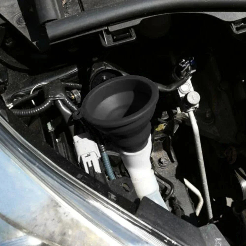 Foldable Silicone Engine Oil & Fluid Funnel - SteadyBuy